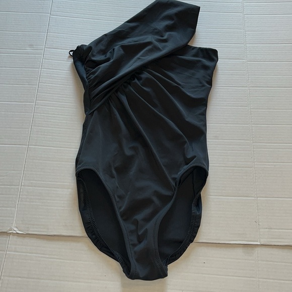 Magic suit-8-charcoal gray-goddess, one piece appear sleeker slimmer swimsuit. - Picture 1 of 12